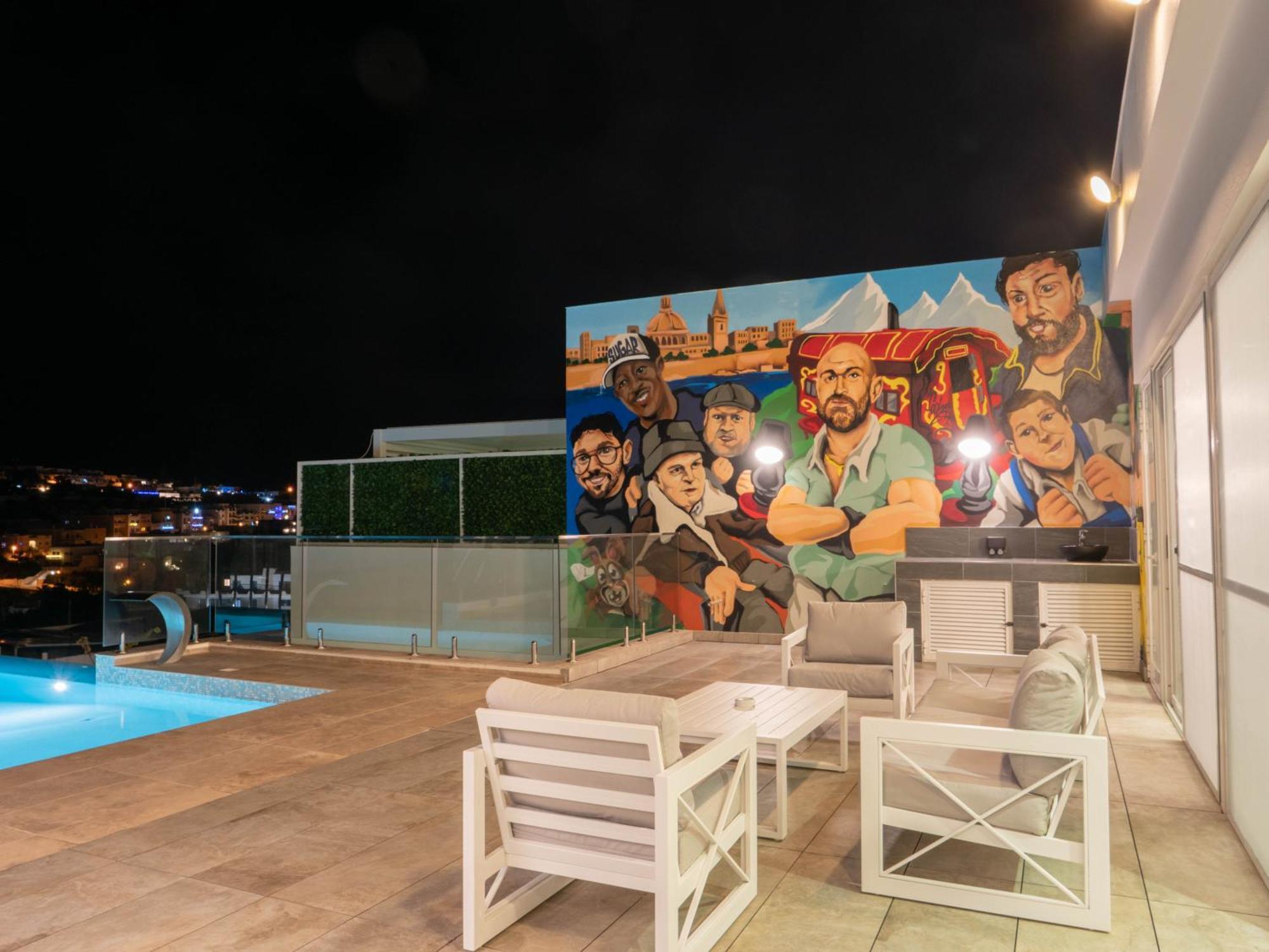 Villa Gaia - Sunset Views, Indoor Heated Pool, Sauna And Games Room Mellieħa Exteriör bild